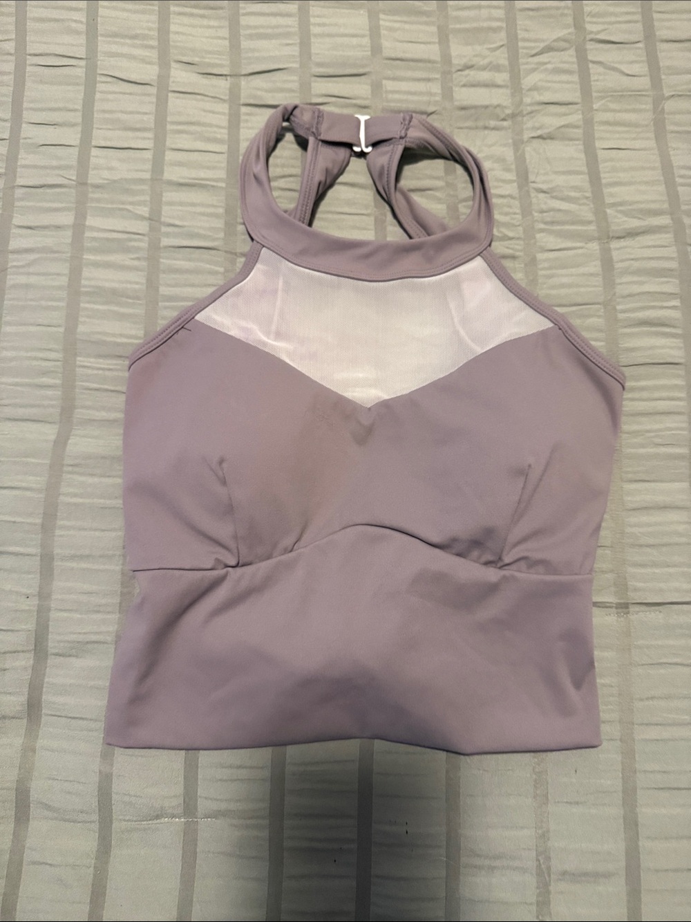Women’s Halter Mesh Panel Bralette - Lavender